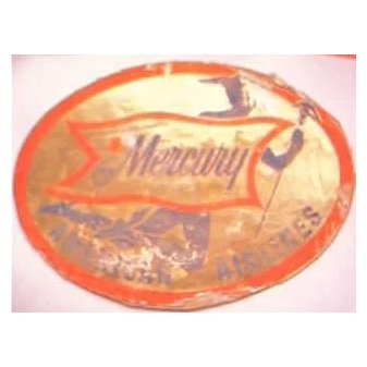 Vintage Mercury American Airlines Advertising Baggage Sticker