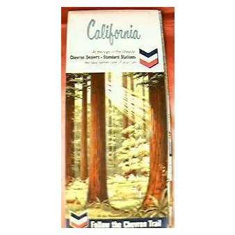 Standard Oil CHEVRON California Travel Map 1964