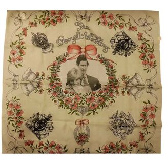 Charles & Diana Royal Wedding Commemorative Scarf 1981