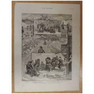 Winter At St. Moritz, Engadine, - The Graphic 1887