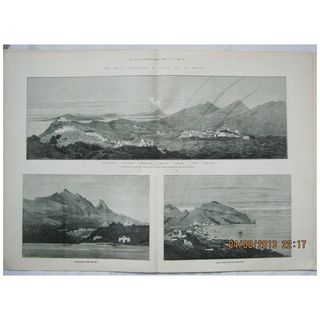 The Great Earthquake In Ischia, Bay Of Naples - DPS Illustrated London News 1883