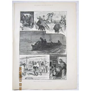 Shad Fishing on The Delaware - Illustrated London News 1883
