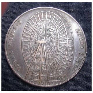 1901 Medallion for The Gigantic Wheel at Earls Court, London