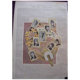 1892 Full Page From THE MILLION NEWSPAPER Titled 'Some Lady Journalists'