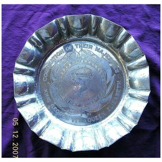 1937 Coronation King George V1' Commemorative Chromed Plate'