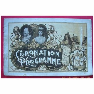 1902 Coronation Program for Edward V11