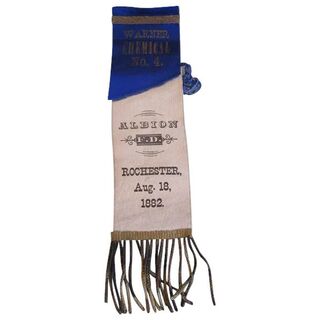 Firemen's Ribbon Warner Chemical No.4 -Rochester 1882