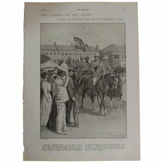 Original Page 'Count Von Waldersee The Leader Of The Allies' - The Sphere Dec.1900