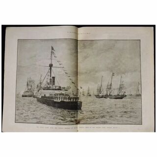 The Royal Yacht With German Emperor -The Illustrated London News 1889