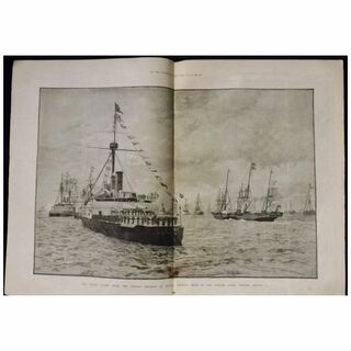 The Royal Yacht With German Emperor -The Illustrated London News 1889