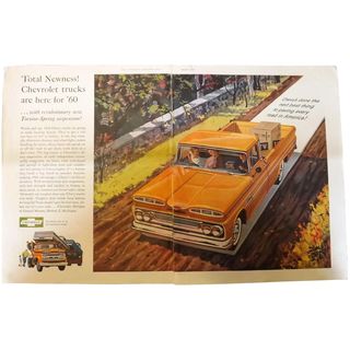 1960 CHEVROLET Trucks - Original Advertisement Saturday Evening Post