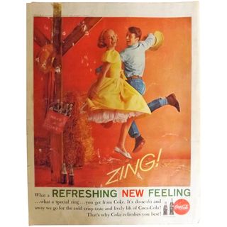 COCO-COLA Original 1961 Full Page Advertisement