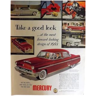 1953 NEW MERCURY Original Full Page Advertisement