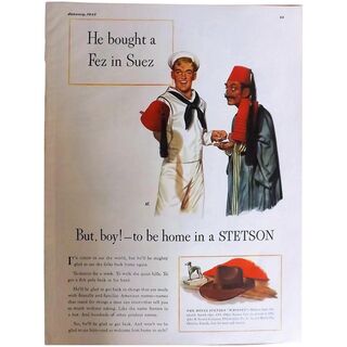 1945 STETSON Full Page Advertisement
