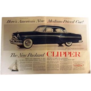 1953 PACKARD CLIPPER Double Page Spread Advertisement