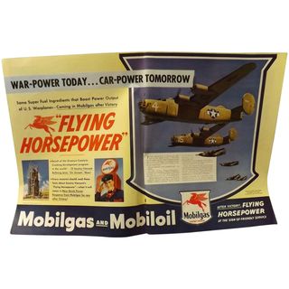 WW11 Mobilgas Double Page Advertisement 