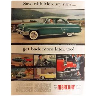 MERCURY V8 1953 Original Full Page Advertisement