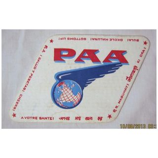PAN AM Airlines Souvenir Drinks Coaster - Pre Jet Liners
