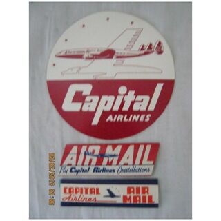 Capital Airlines Stickers-1960's