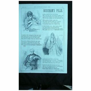 BEECHAMS PILLS - Original Full Page Advert Illustrated London News March 1890