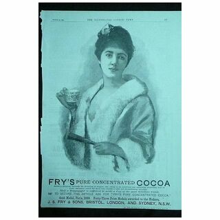 FRY'S COCOA - Original Full Page Advert Illustrated London News March 1890
