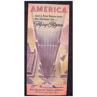 Vintage 1947 Pan American Airways 'AMERICA' Pamphlet