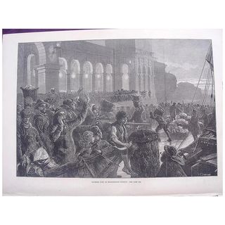 'Landing Fish At Billingsgate Market' - Illustrated London News Nov. 12 1881