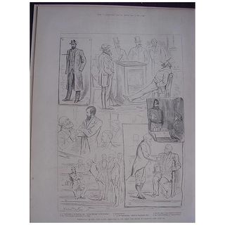 'Suspension Of The Irish Party: Sketches In And About The House Of Commons' - Illustrated London News Feb 12 1881