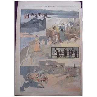 1892 Full Page From THE MILLION Newspaper Titled 'Hastings'