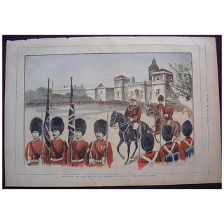 1898 Full Page THE MILLION Newspaper ' Trooping The Colours On The Queen's Birthday At The Horse Guards'
