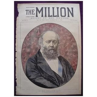 1892 Front Cover THE MILLION Newspaper 'Lord Salisbury'