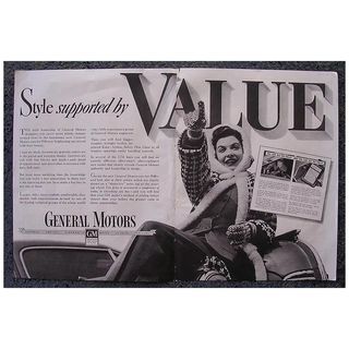 1939 General Motors 'VALUE' Double Page Advertisement