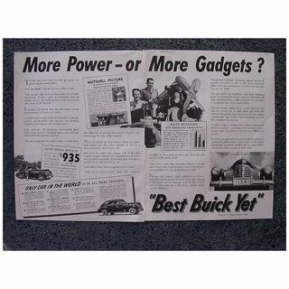 1940 BUICK Double Page Spread Advertisement