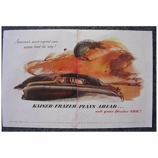 1948 KAISER - FRAZIER Double Page Spread Advertisement