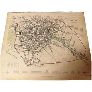 Antique Map of Berlin - Dated 1833