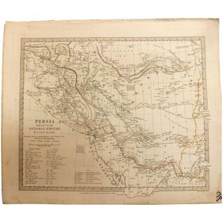 Antique Map of Persia with Part of The Ottoman Empire -Dated 1831- By G.Long.