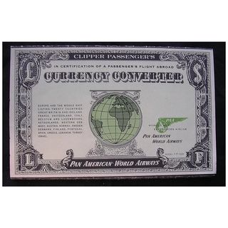 Vintage 1955 PAN AMERICAN Currency Converter Booklet