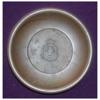 H.M.S. Ark Royal Small Copper Souvenir Dish