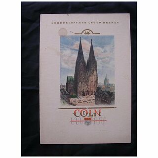 S.S. Stuttgart 1935 Menu Norddeutscher Lloyd Bremen Line
