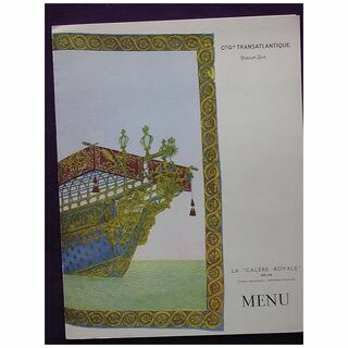 Paquebot Bretagne - French Line - Dejeuner Menu 1937