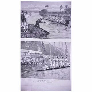 'The May Races at Oxford' Full Page from The London Illustrated News July 1892