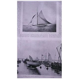 'Contest For The AMERICA CUP' Full Page from The London Illustrated News July 1895
