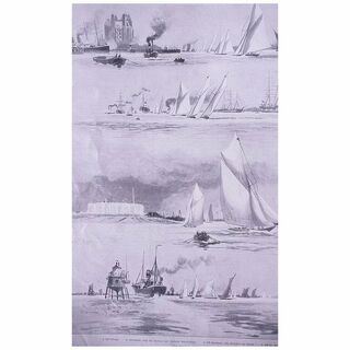 The THAMES Yachting Season' Full Page from The London Illustrated News July 1895