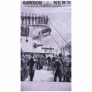 'The Italian Squadron at Portsmouth' Front Page from The London Illustrated News July 1895