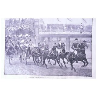 'German Army Manoeuvres' Full Page from The London Illustrated News 1895