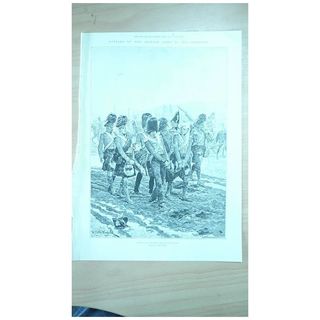Battles of The British Army 'CORUNNA' Full Page from The London Illustrated News 1895