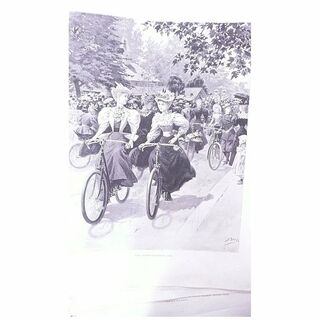 'Lady Cyclists In Battersea Park' Full Page From The London Illustrated News 1895
