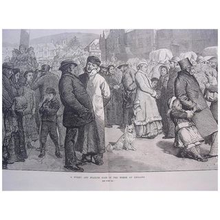'A Hiring And Statute Fair In The North Of England' - Illustrated London News Nov. 12 1881