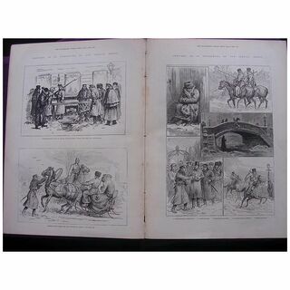 ' Sketches In St. Petersburg' From The Illustrated London News April 1881