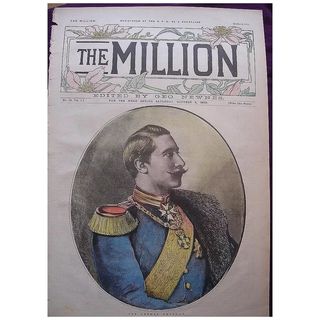 1892 Front Cover From THE MILLION Newspaper 'The German Emperor'